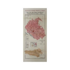 1943 original map "Les vins des Côtes du Rhône - Chateauneuf du Pape " by Larmat