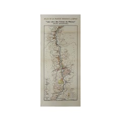 1943 original map " Les vins des Côtes du Rhône - Groupe Septentrional"