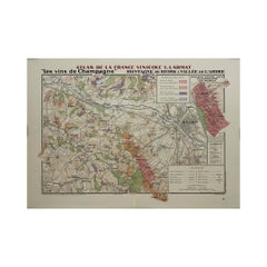 1944 original map "Les vins de Champagne – Montagne de Reims & Vallée de l'Ardre