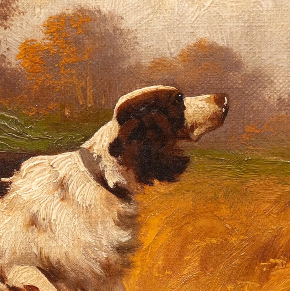 Jagdhund im Anschlag (l)- Louis Lartigau (Französisch, 19./20.) im Angebot 3