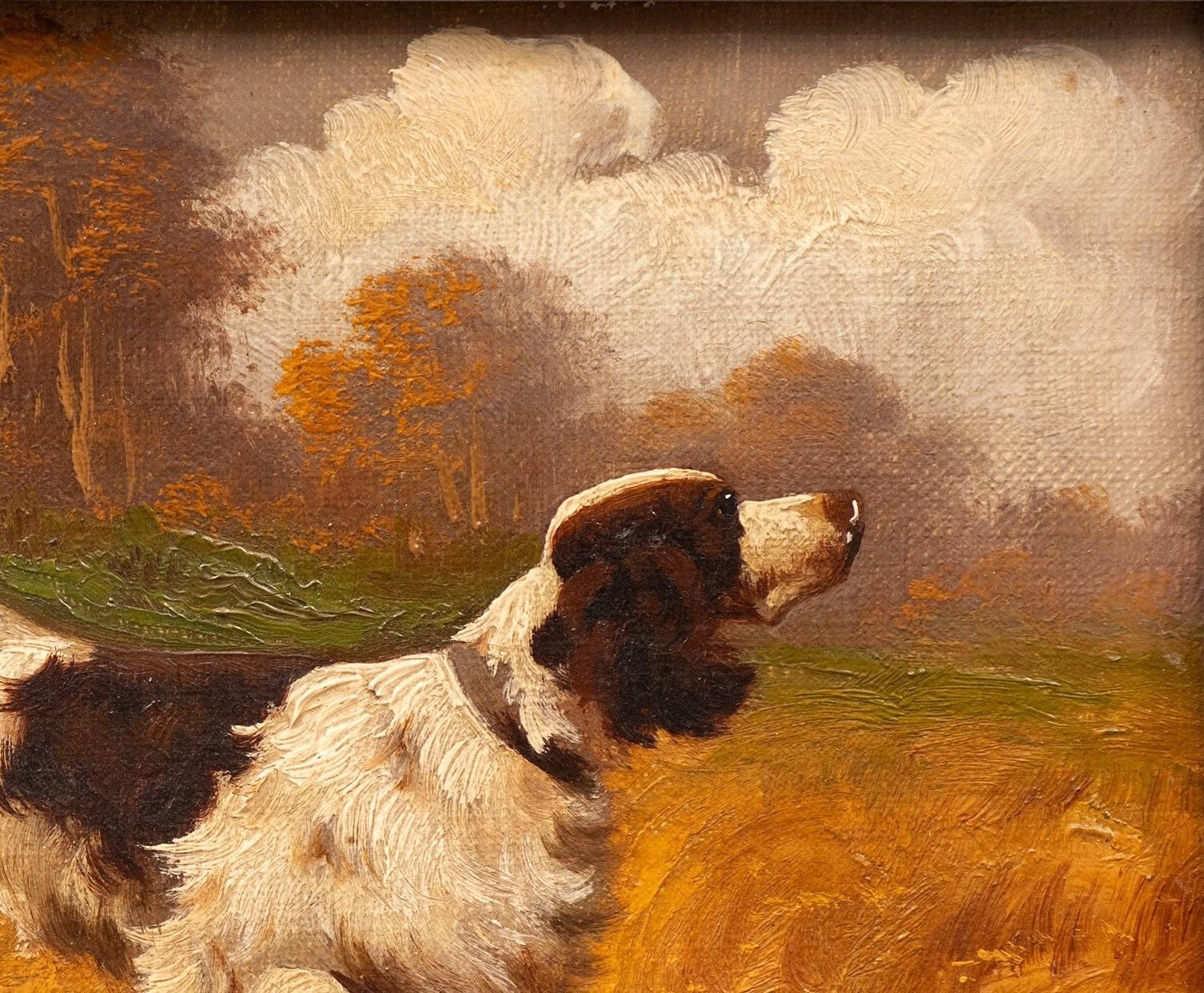 Jagdhund im Anschlag (l)- Louis Lartigau (Französisch, 19./20.) im Angebot 5