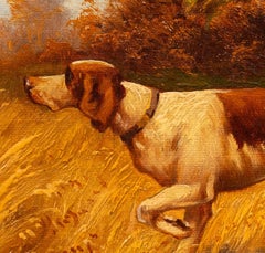 Hunting Dog at the Ready (R)- Louis Lartigau (French, 19th/20th)