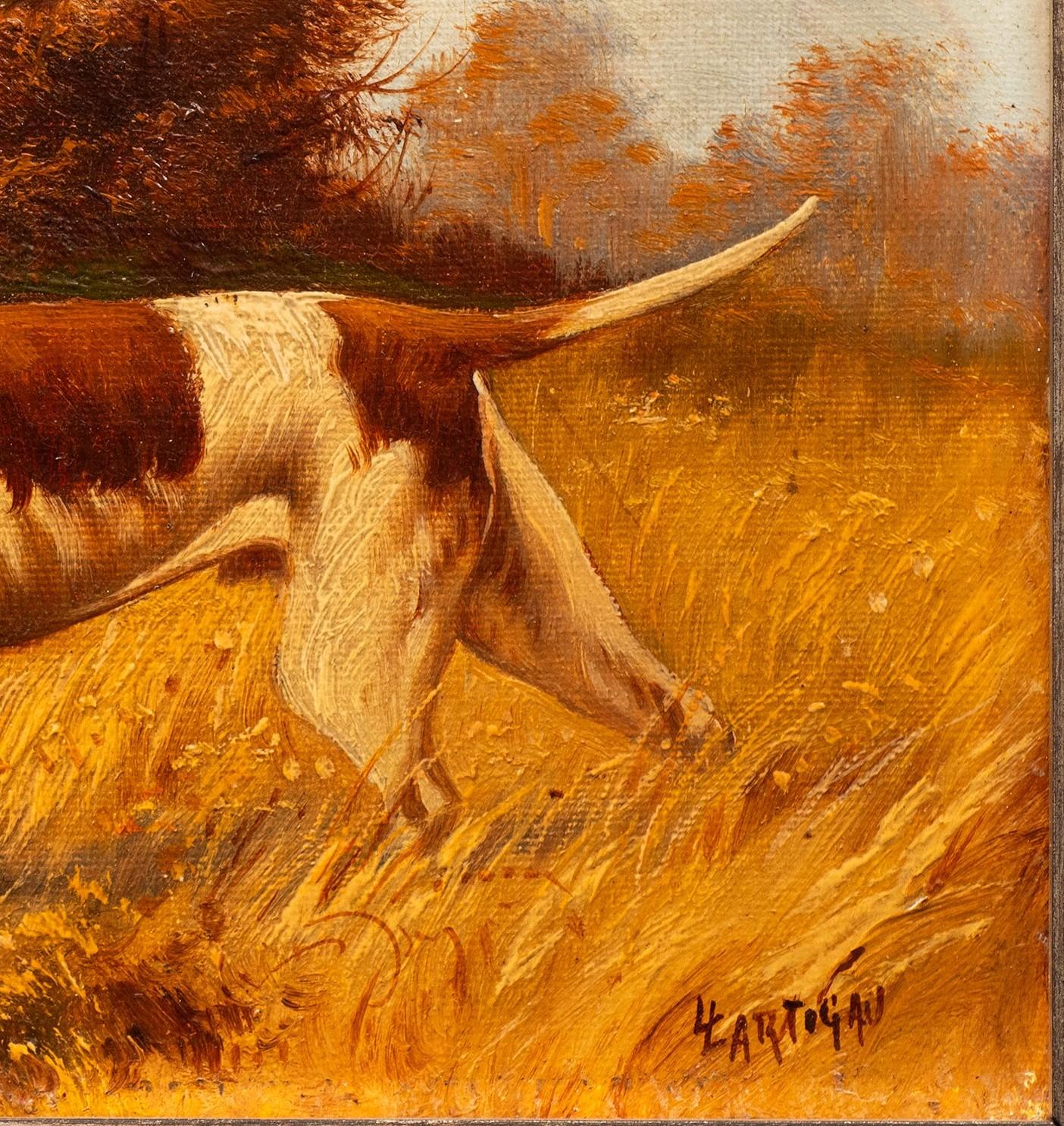 Jagdhund im Anschlag (R)- Louis Lartigau (Französisch, 19./20.) im Angebot 7