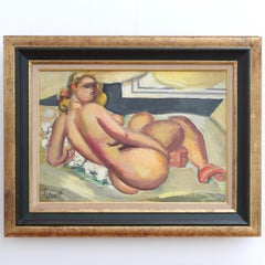 Vintage Nude Posing on the Sofa