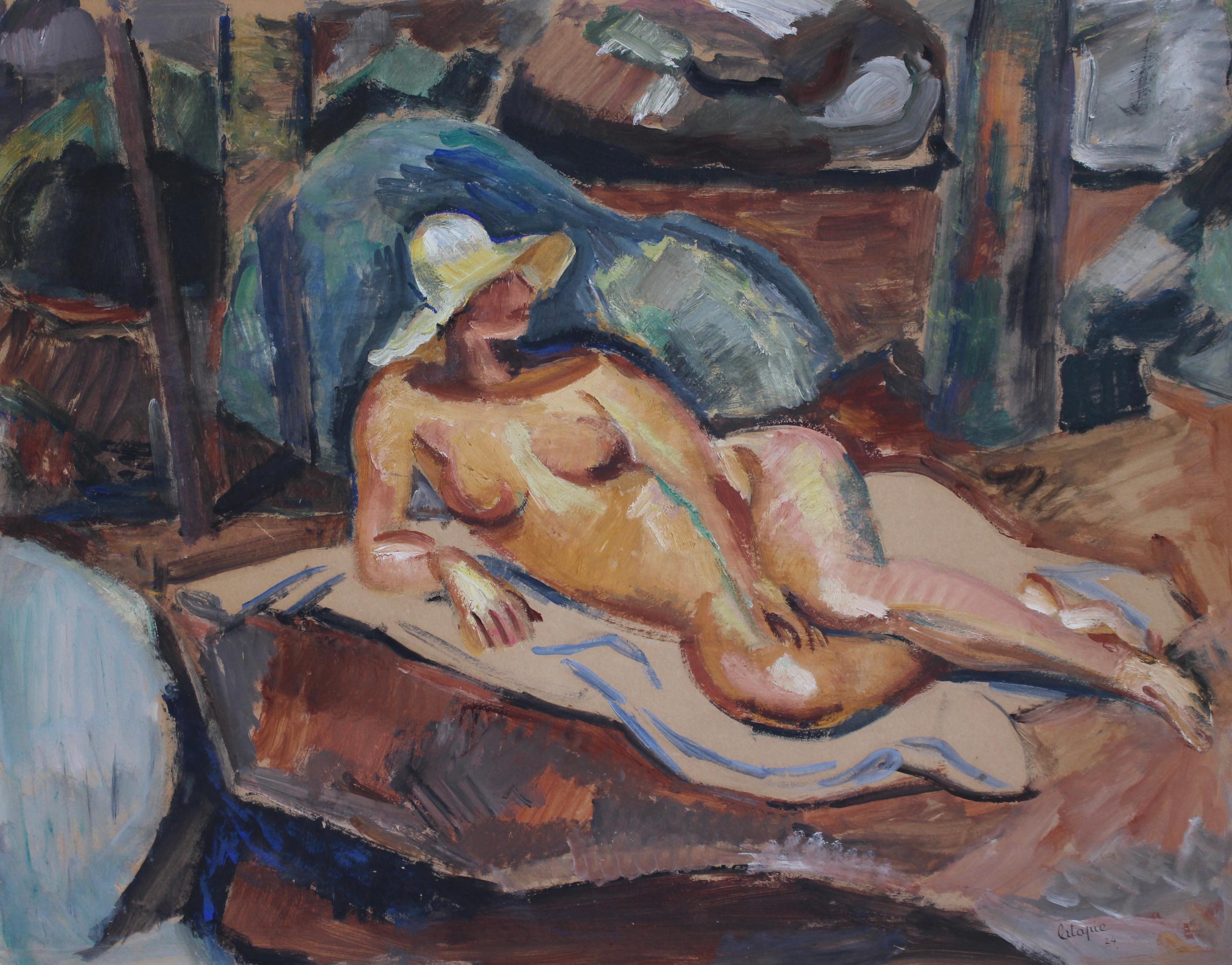 « The Bather » de Louis Latapie (1924) en vente 4