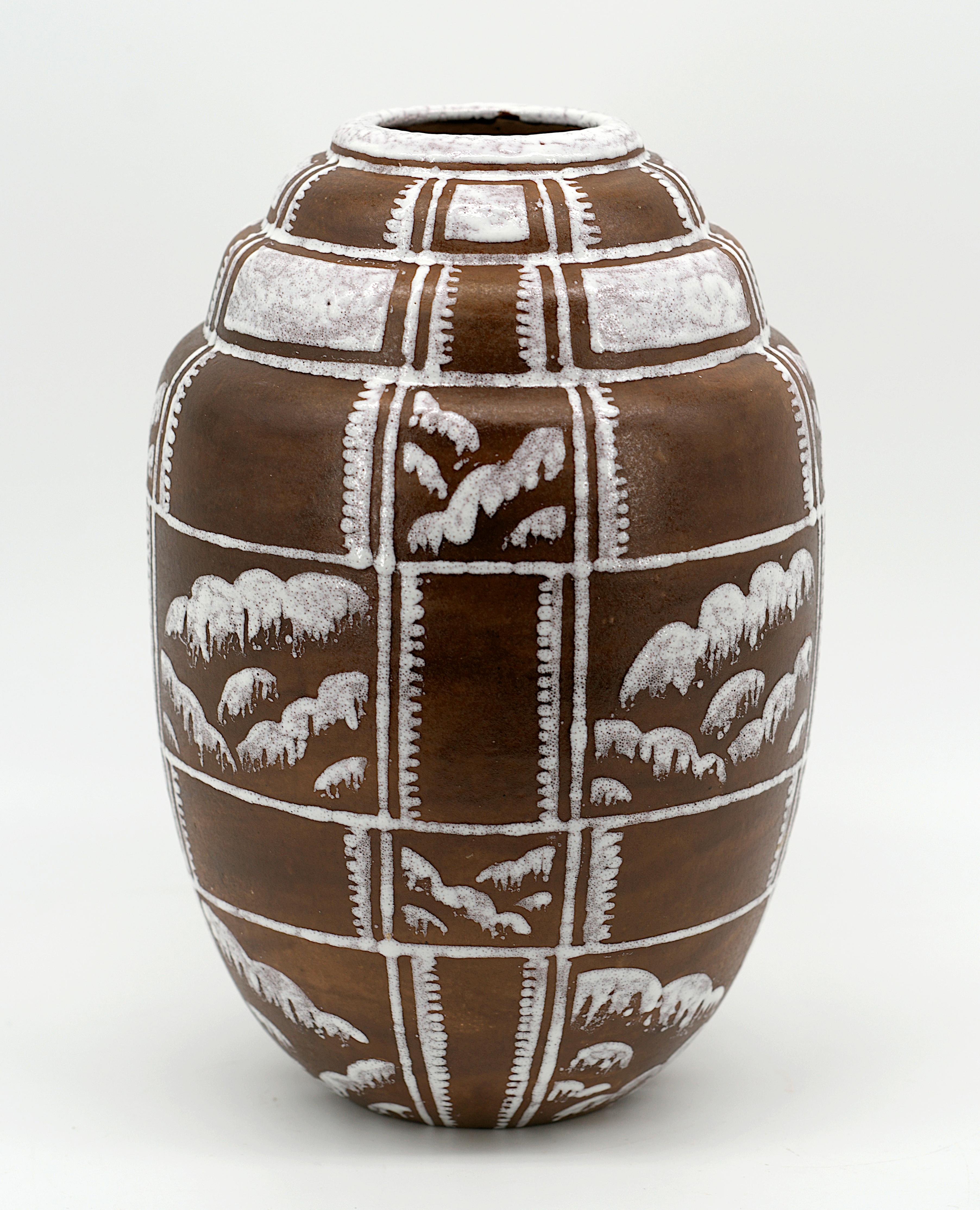 Francese Louis LAURAIN Ages Vaso in gres Art Deco, 1920 in vendita