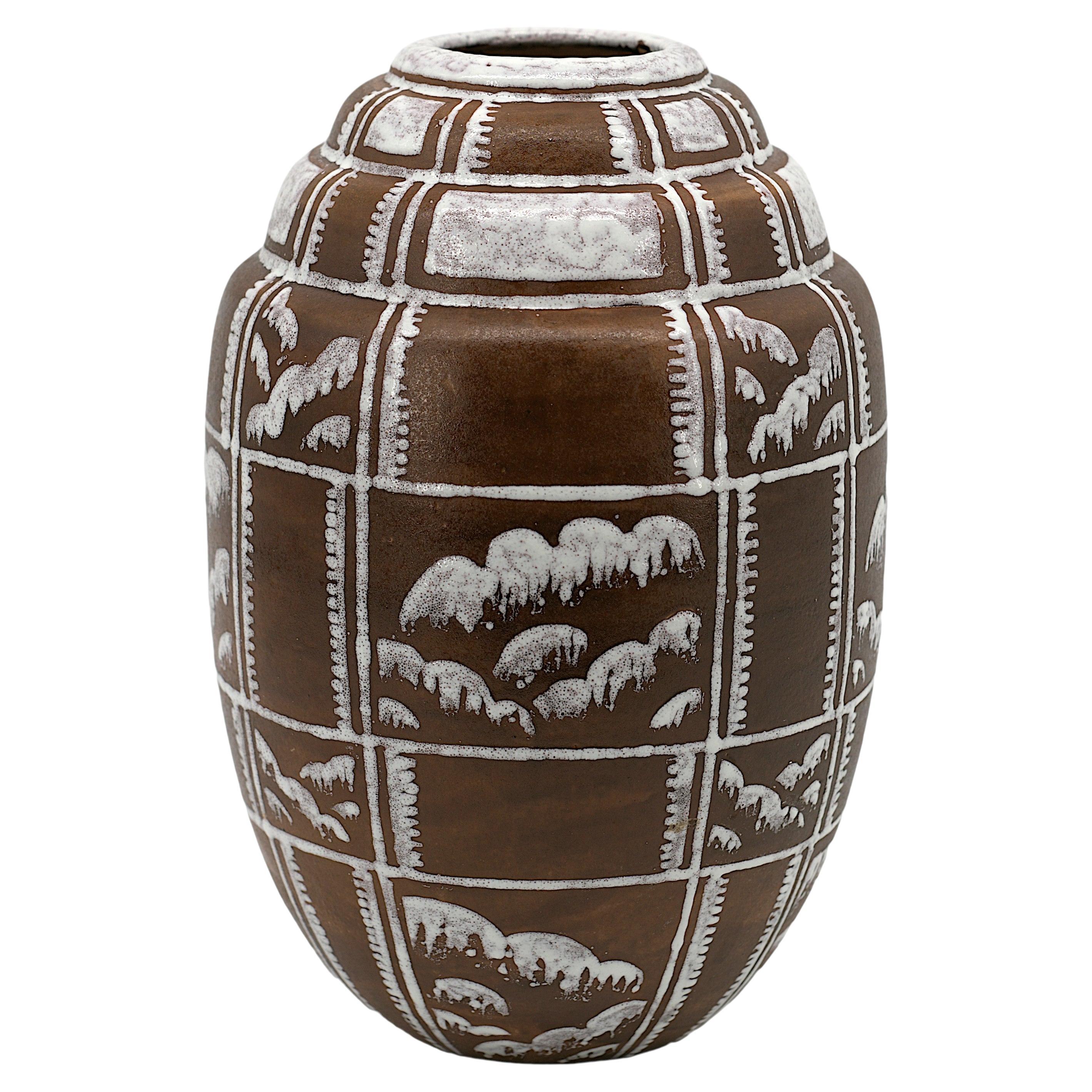 Louis LAURAIN Ages Vaso in gres Art Deco, 1920 in vendita