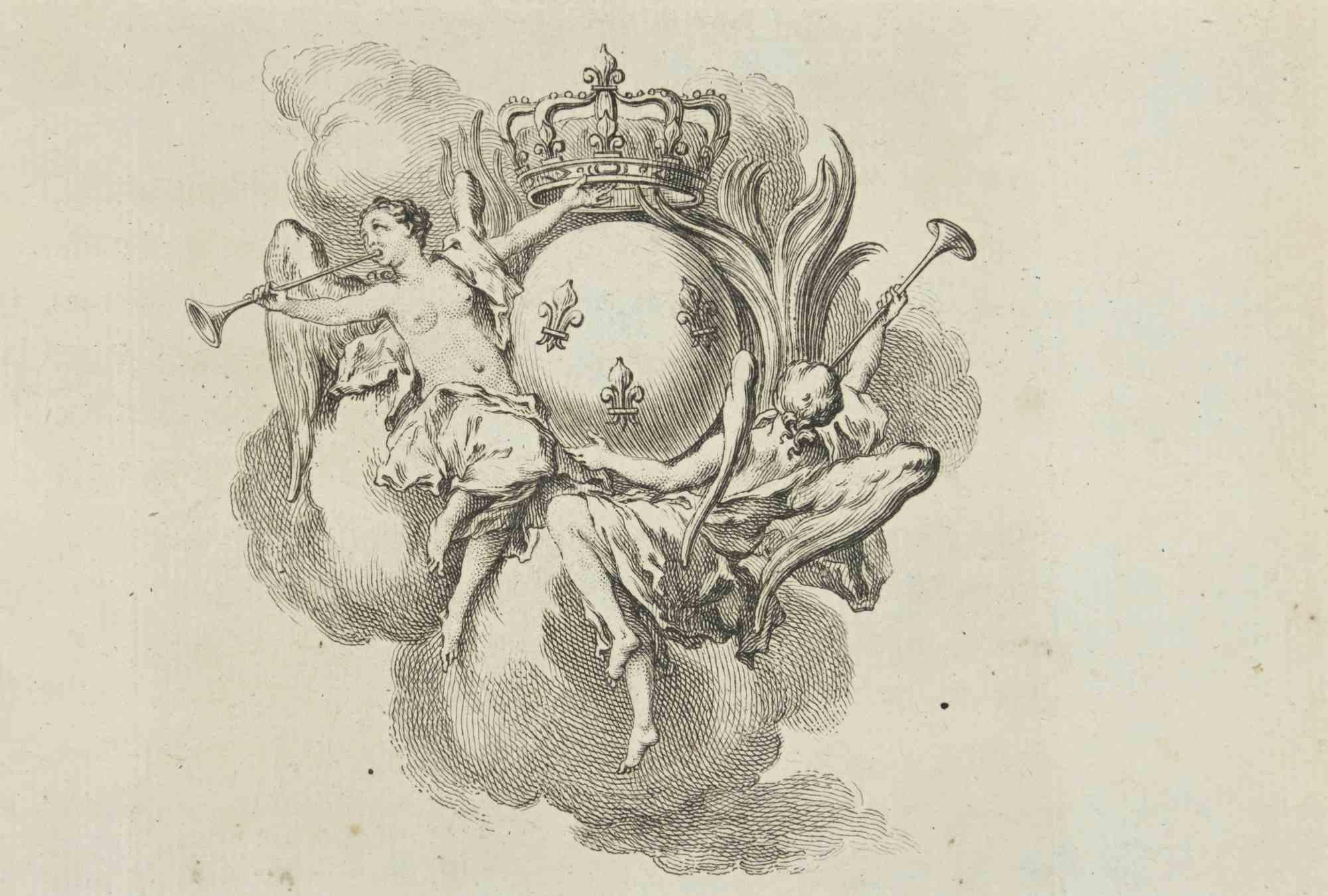 Composition with Angels is an etching realized in 1771 by Louis Legrand (1723-1807).

The Artwork is depicted through confident strokes in aa well balanced composition.

Good conditions.
 