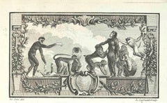 Composition with Animals - Etching by Louis Legrand - 1771