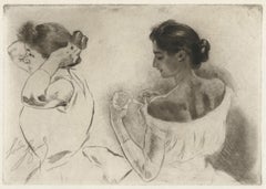 Danseuses s'habillant (Laurence adjusting her hair and Mignon adjusting clothes
