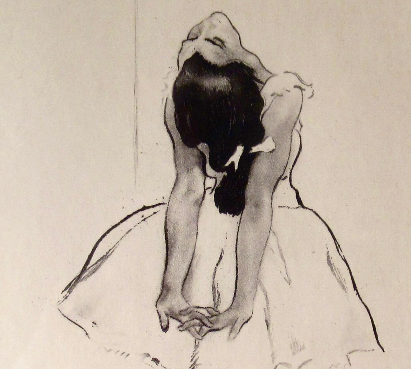 Delassement (Relaxation) - Beige Figurative Print by Louis Legrand