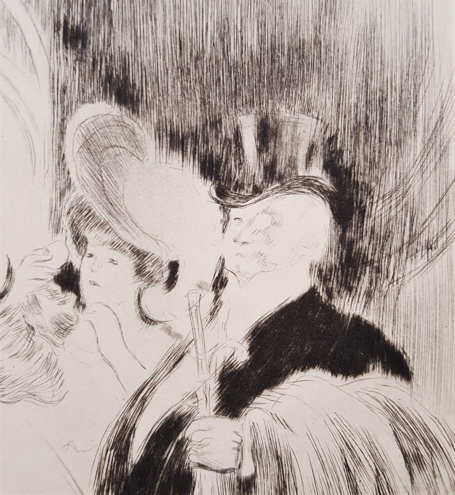 La Loge (The Lodge) /// Post-Impressionist Figurative French Paris People Art For Sale 6