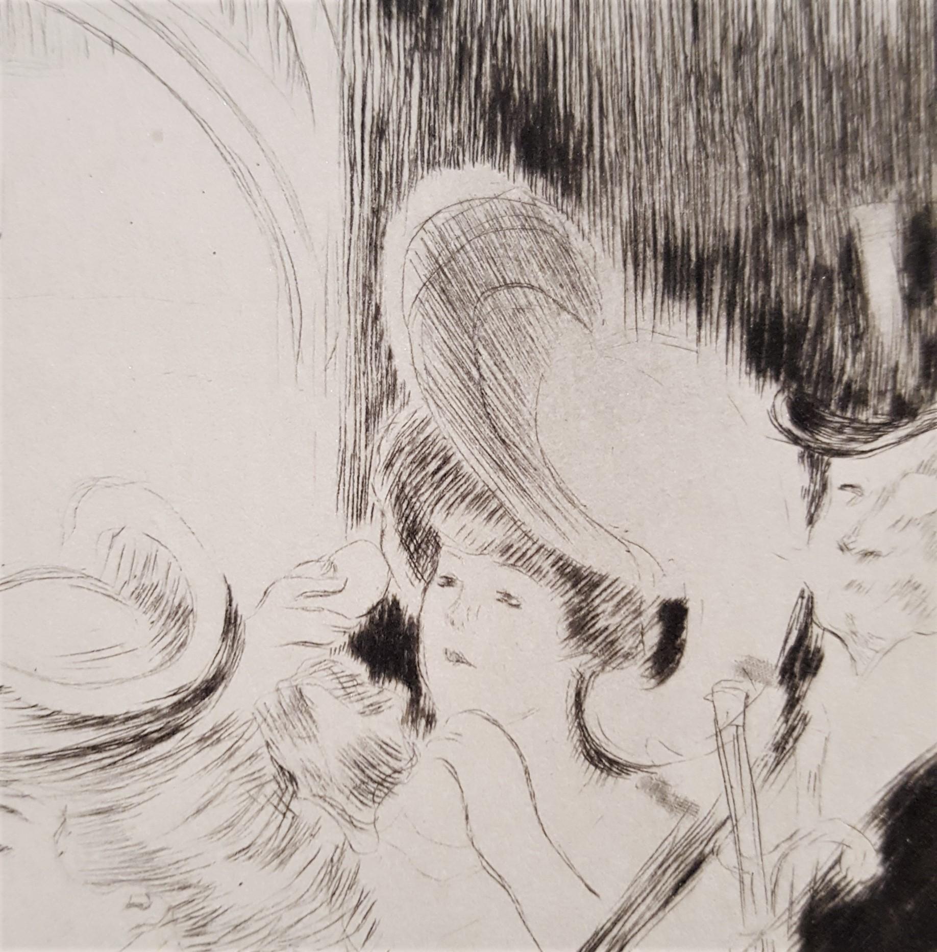 La Loge (The Lodge) /// Post-Impressionist Figurative French Paris People Art For Sale 7