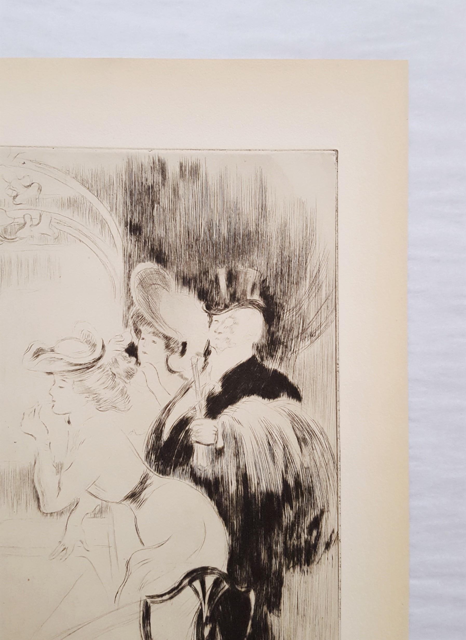 La Loge (The Lodge) /// Post-Impressionist Figurative French Paris People Art For Sale 1