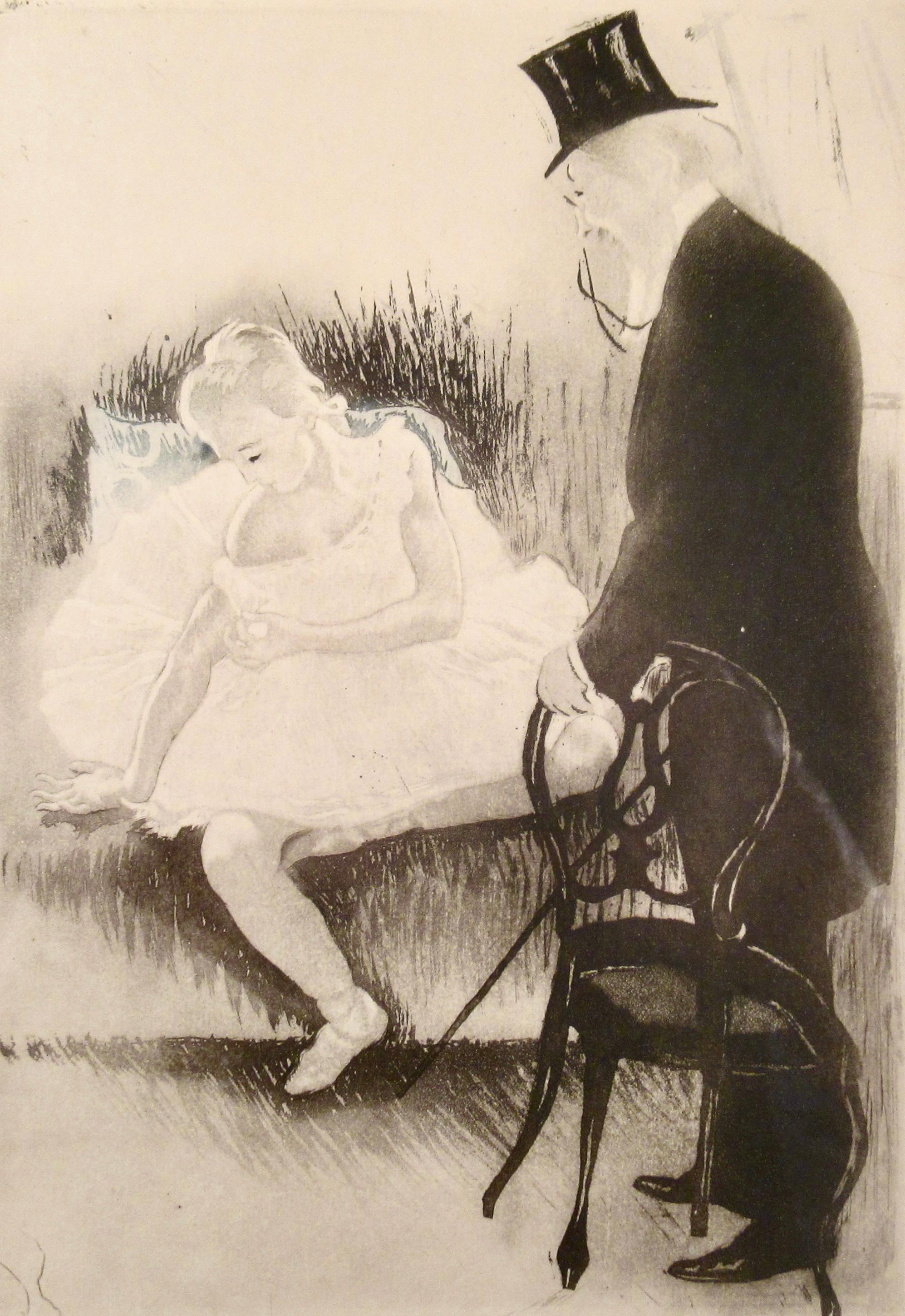 l'Inspecteur des Beaux-Arts - Impressionnisme Print par Louis Legrand