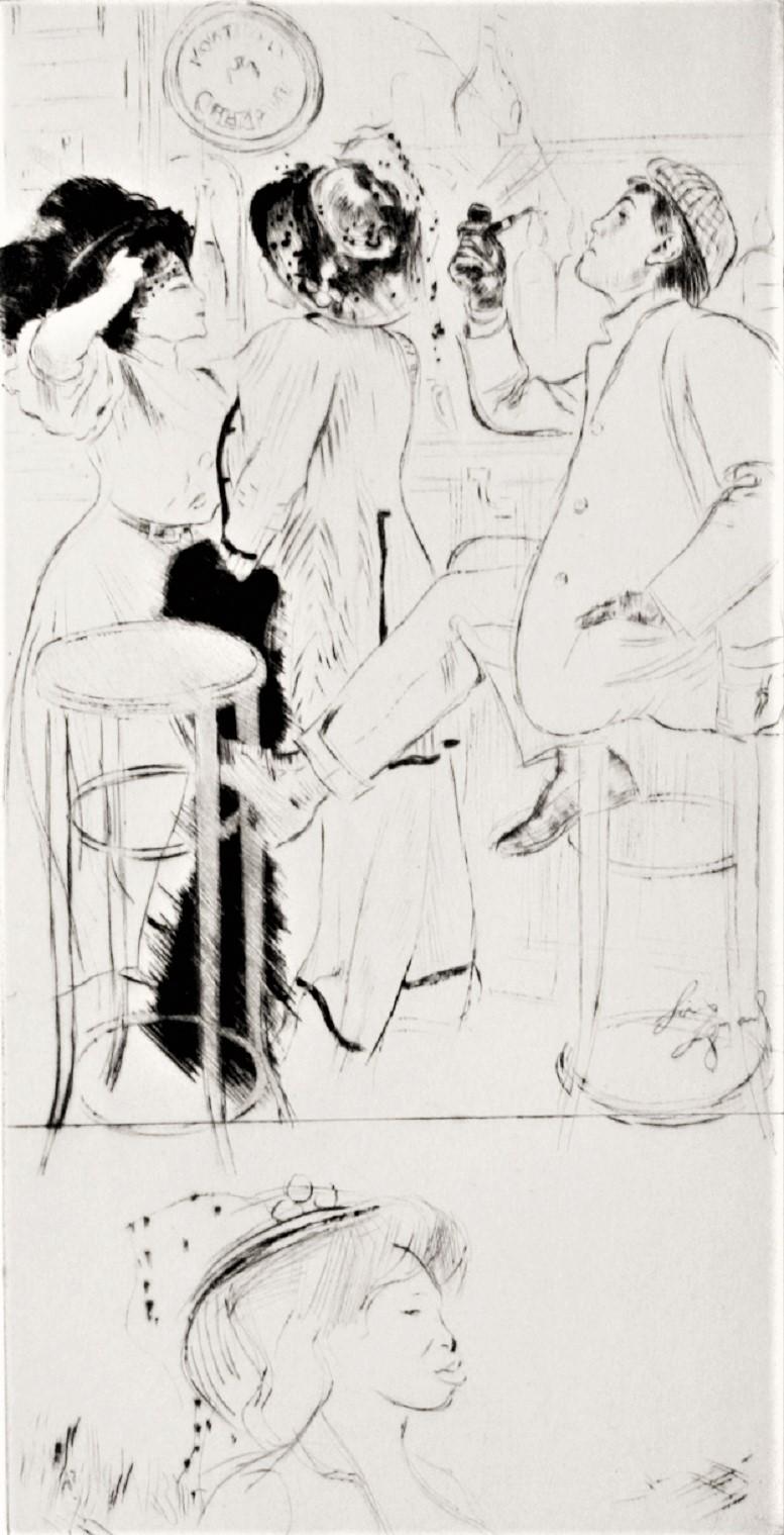 Sportler (Beige), Figurative Print, von Louis Legrand