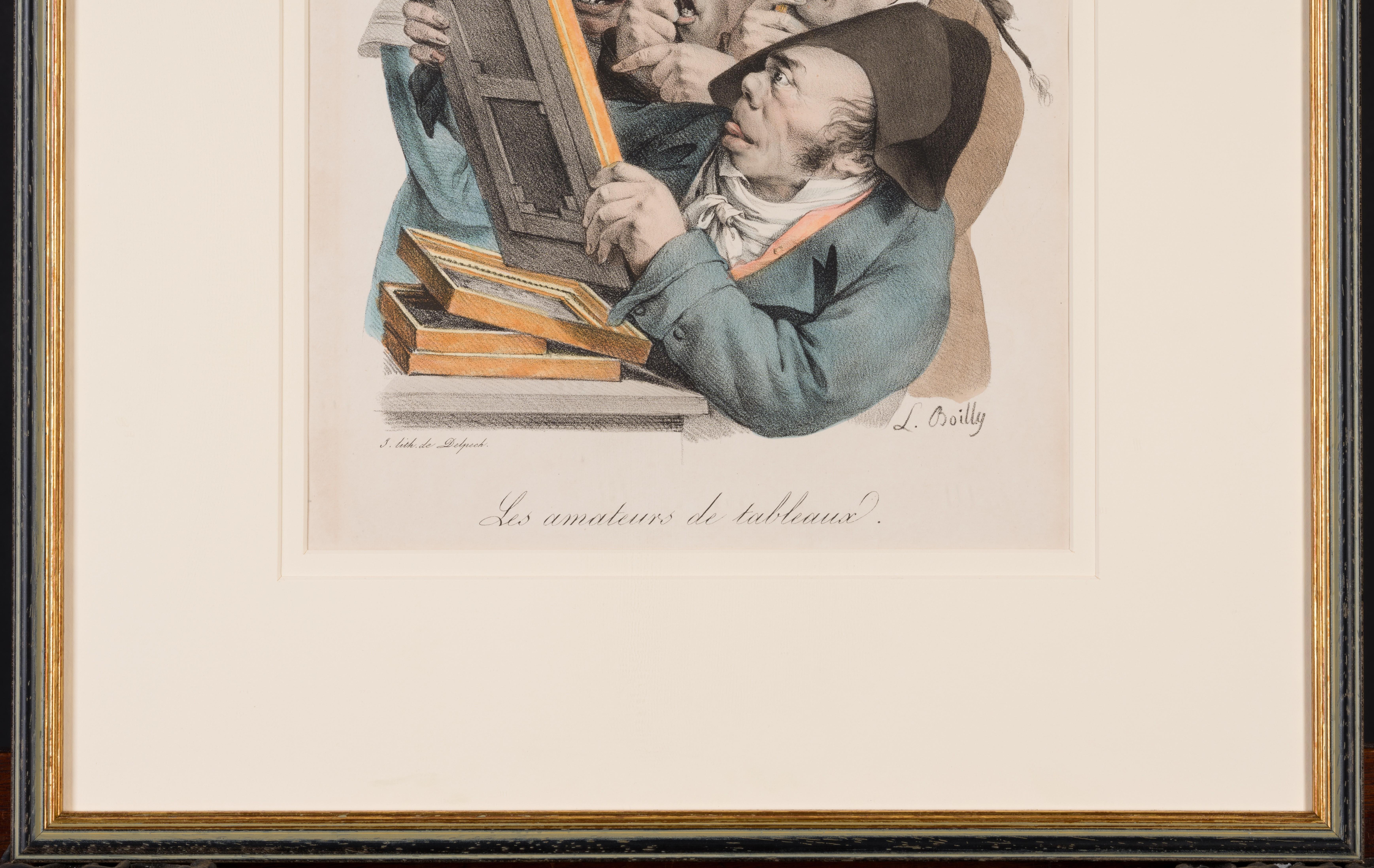 The Art Connoisseurs - Beige Figurative Print by Louis - Leopold Boilly