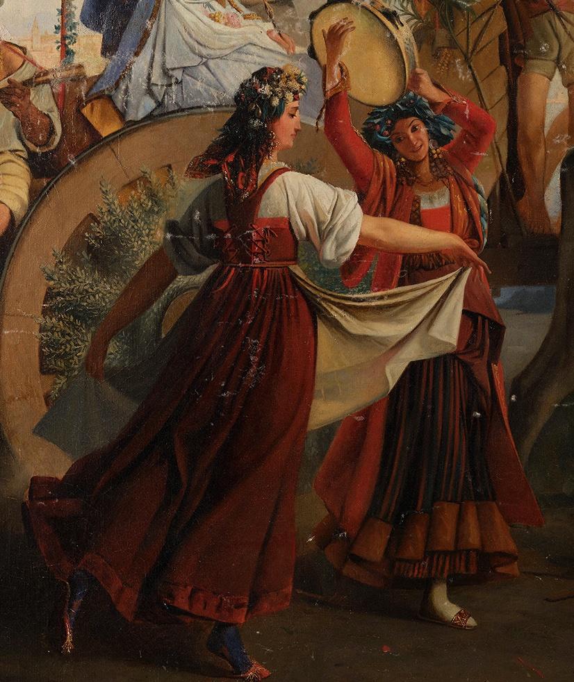 ATELIER OF LOUIS LEOPOLD ROBERT, Le retour de la fête de la Madone de l'Arc - Romantic Painting by Louis Leopold Robert
