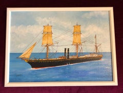 Danube, signed oil painting