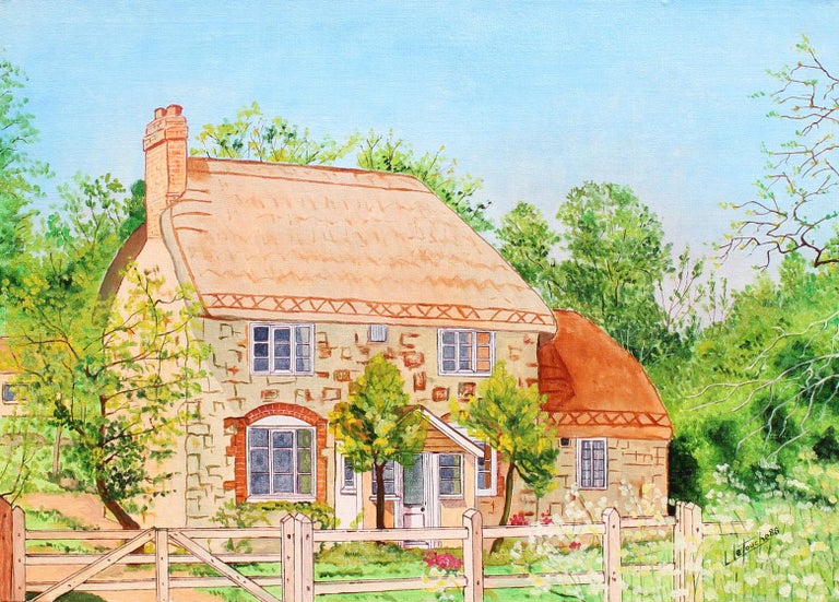 Louis Letouche Interior Painting - Le Petit gray cottage