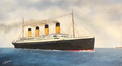 The Titanic, signed oil painting