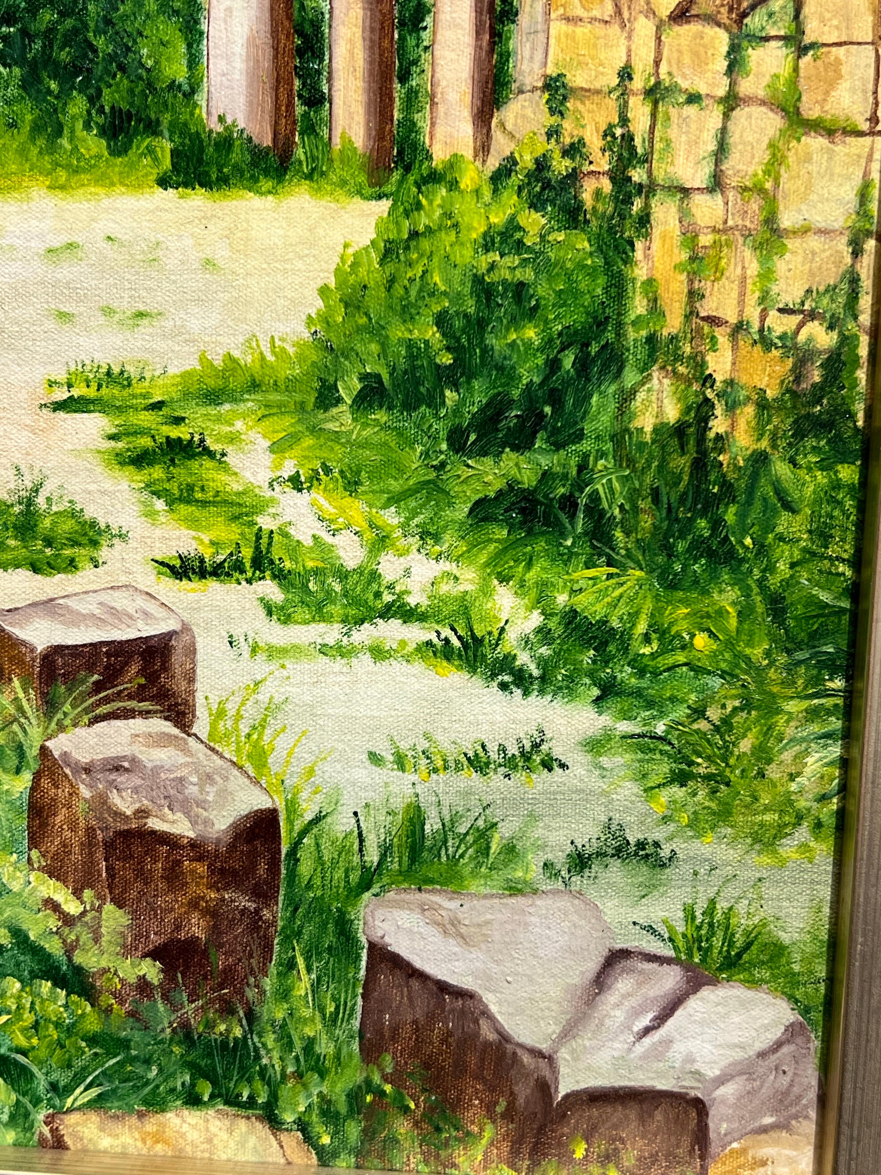 Peinture à l'huile de village français, Saint Antonin Noble 4