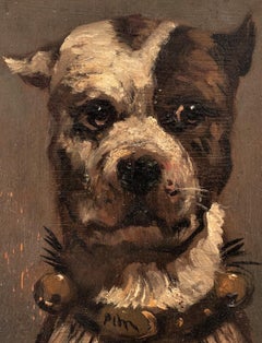 Dog Painting of "Tom" by Louis Léger Chardin (1833-1918) 