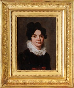 Portrait of a young woman in a crimson dress