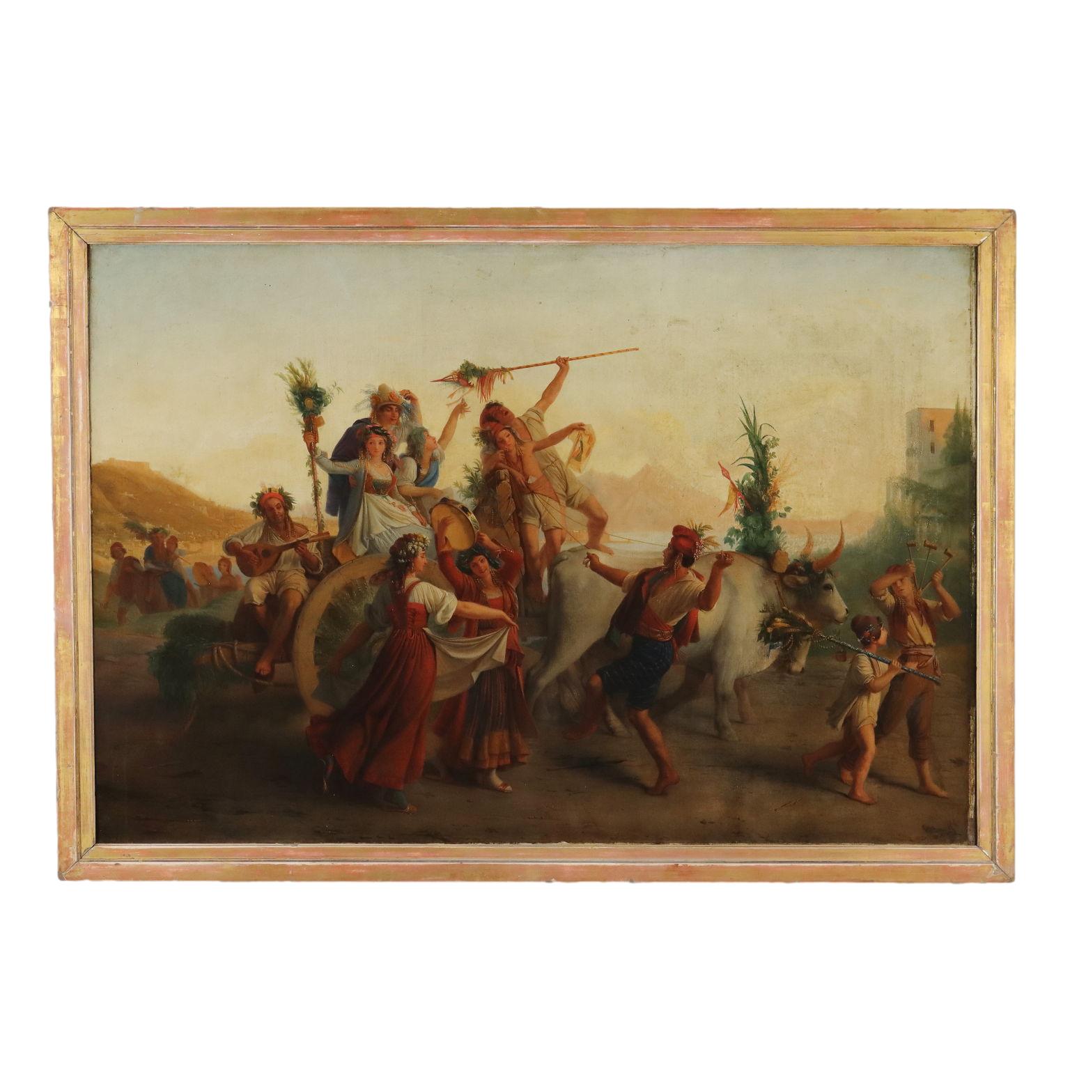 Figurative Painting Louis Léopold Robert  - Le retour de la fête de Notre-Dame de l'Arche à Naples première moitié du XIXe siècle