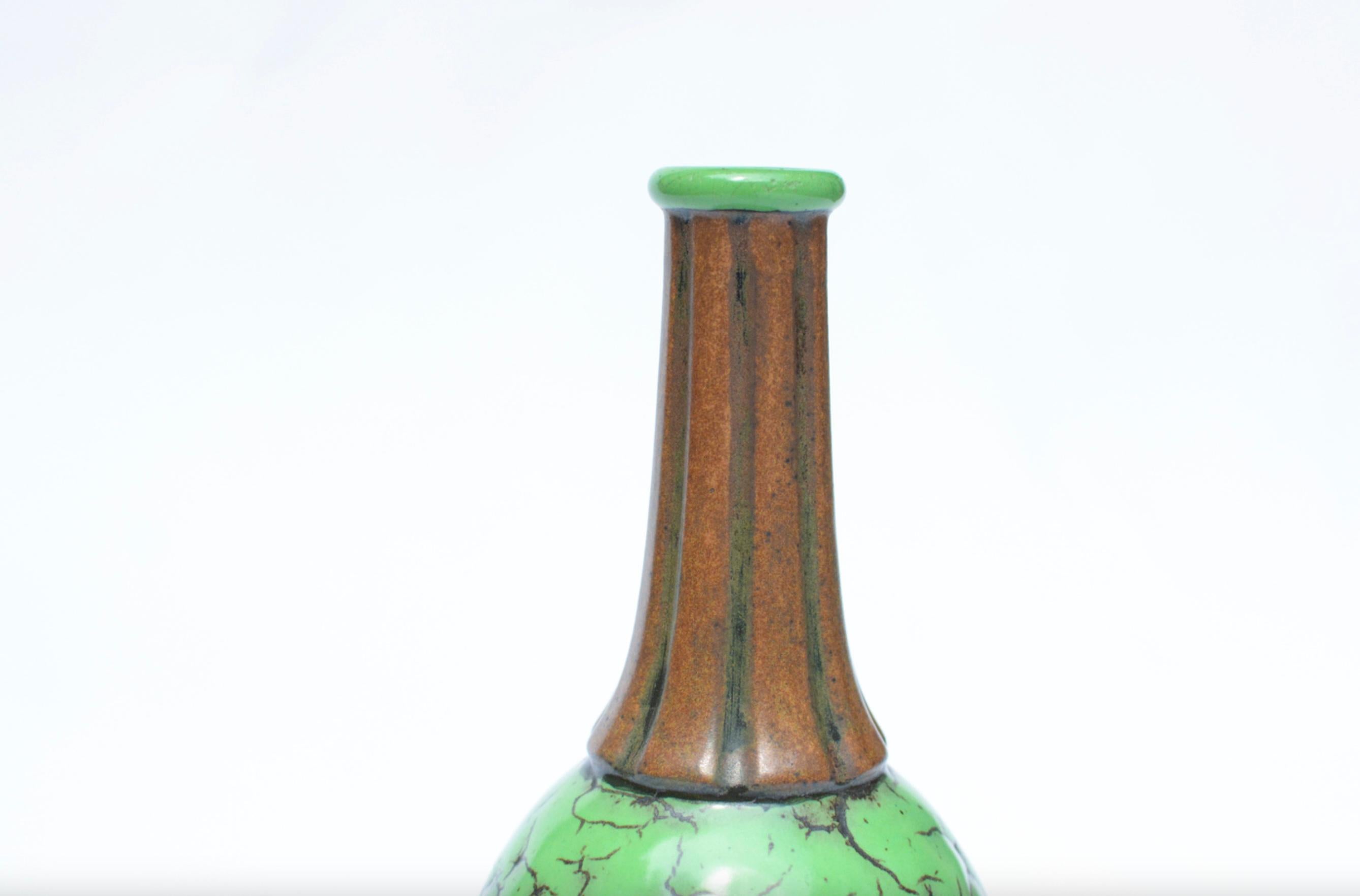 Art Déco Vaso elegante francese Art Deco di Louis Lourioux in vendita