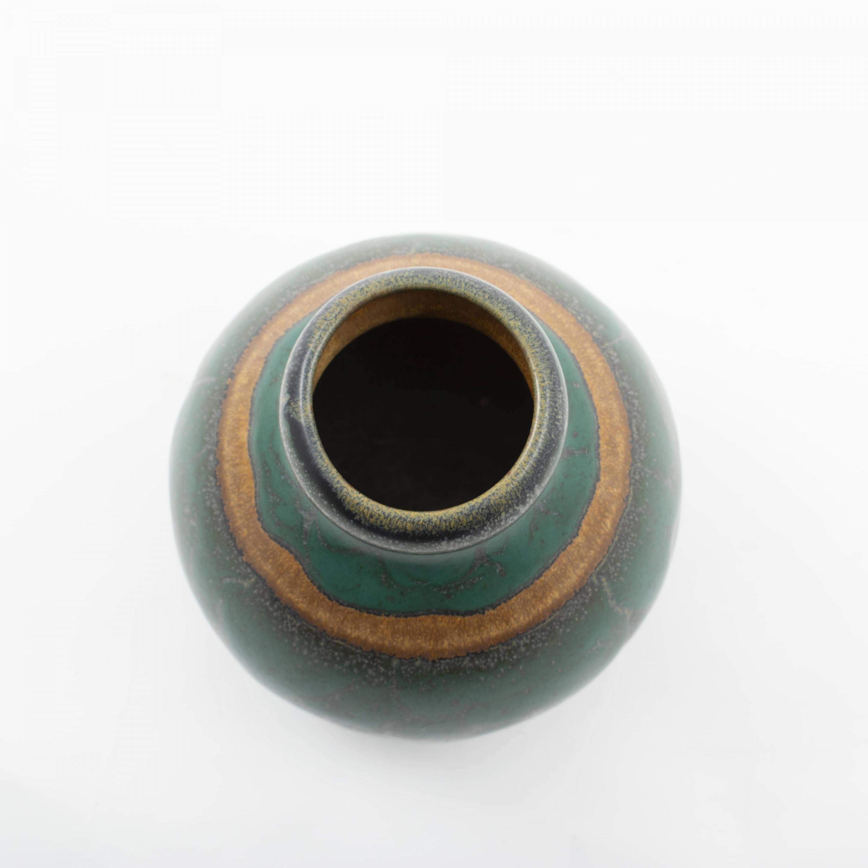Louis Lourioux Turquoise Stoneware Vase In Good Condition For Sale In Kastrup, DK