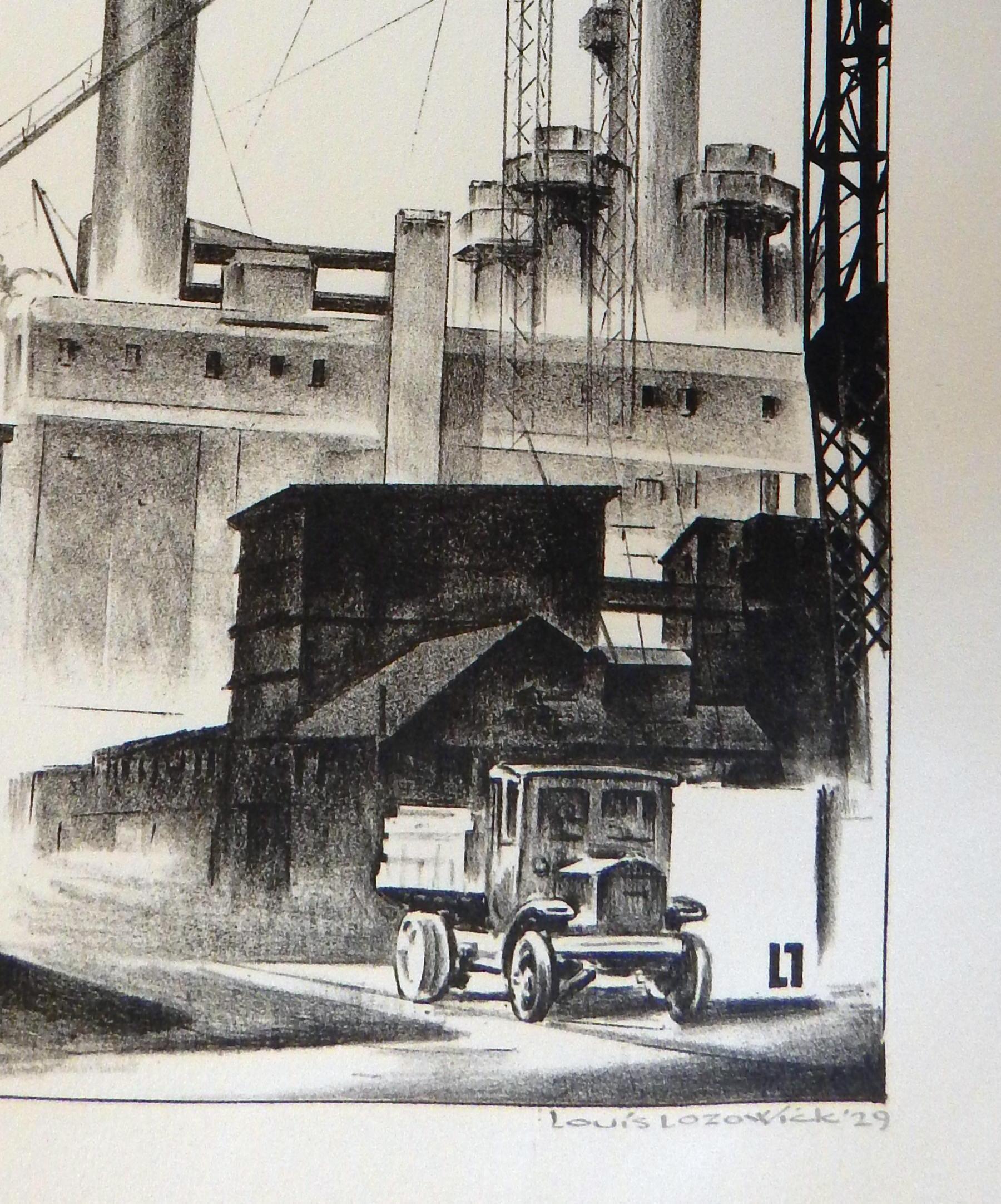 Litografía original de Louis Lozowick, 1929, 