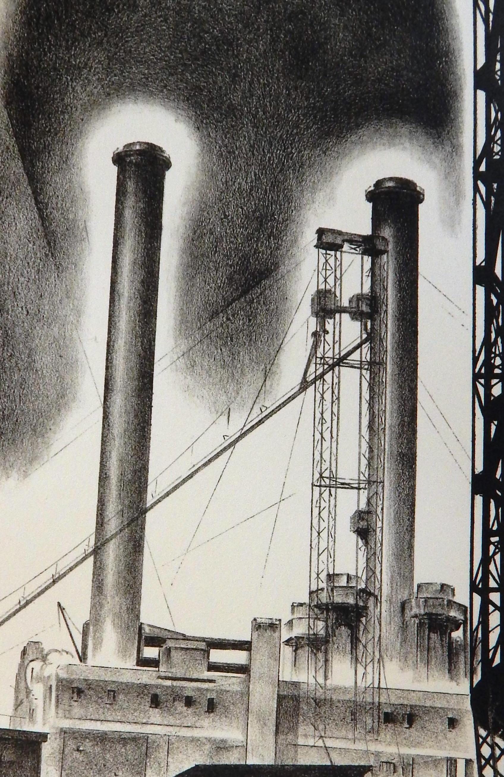 Litografía original de Louis Lozowick, 1929, 