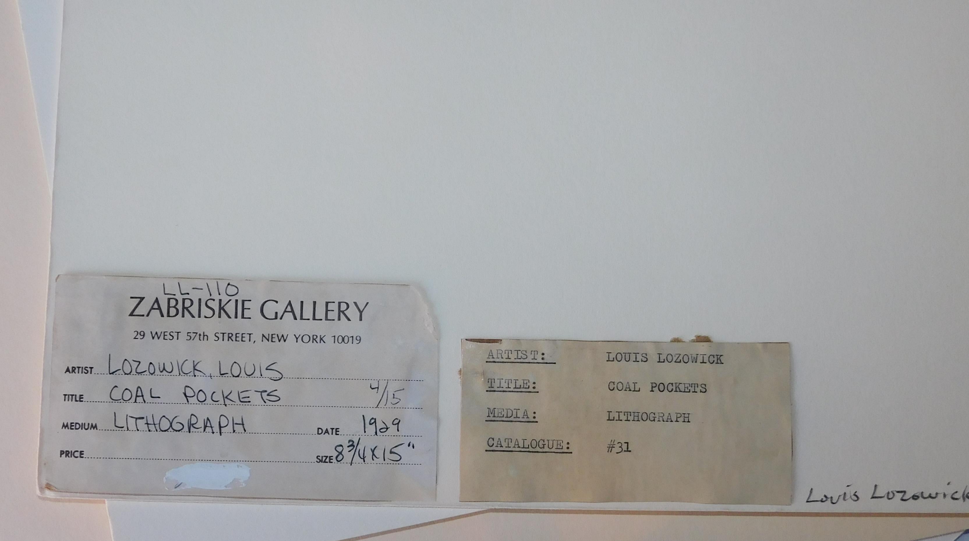 Louis Lozowick Lápiz litografía original firmada 
