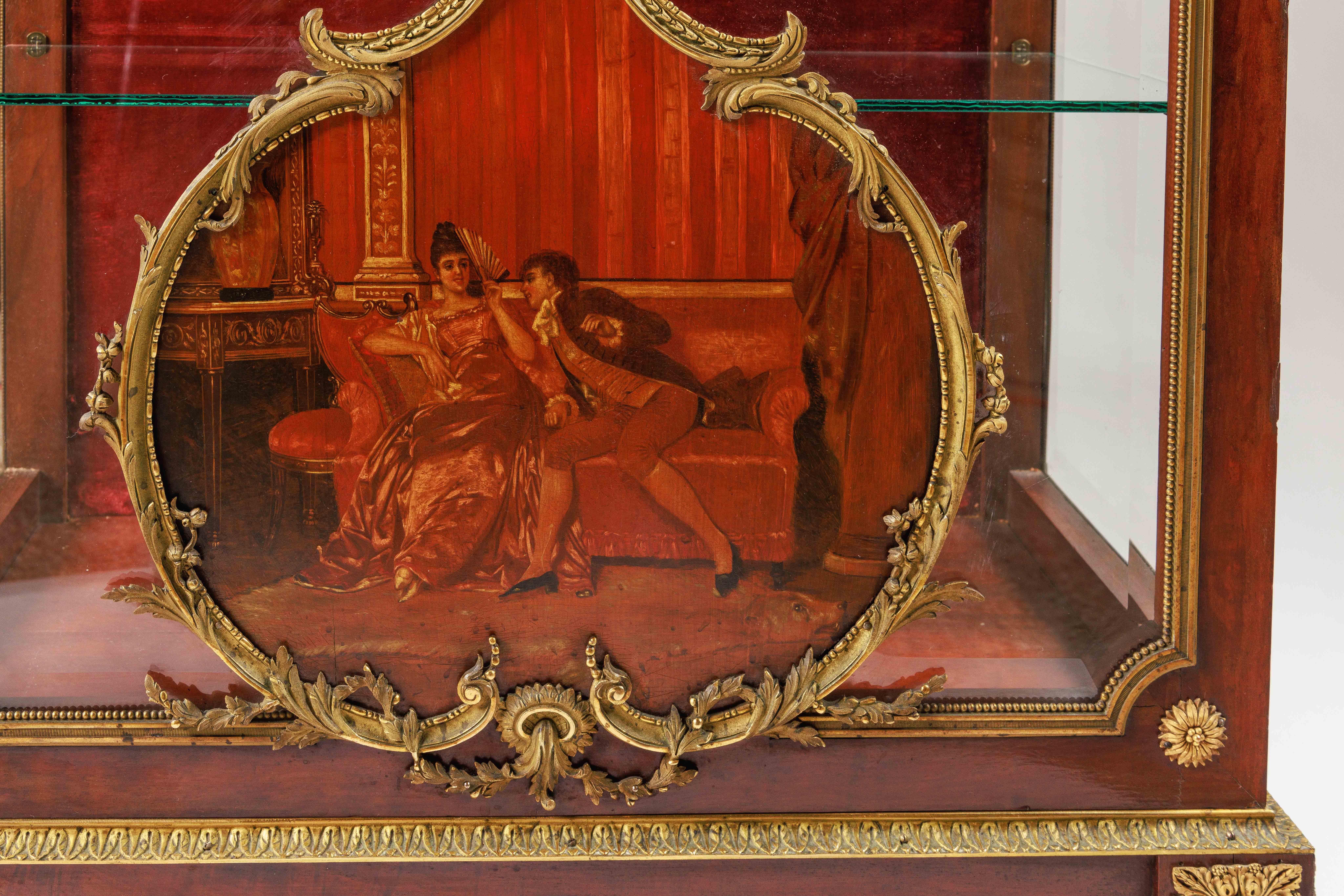 Louis Majorelle, an Exceptional Quality French Ormolu and Vernis Martin Vitrine For Sale 6