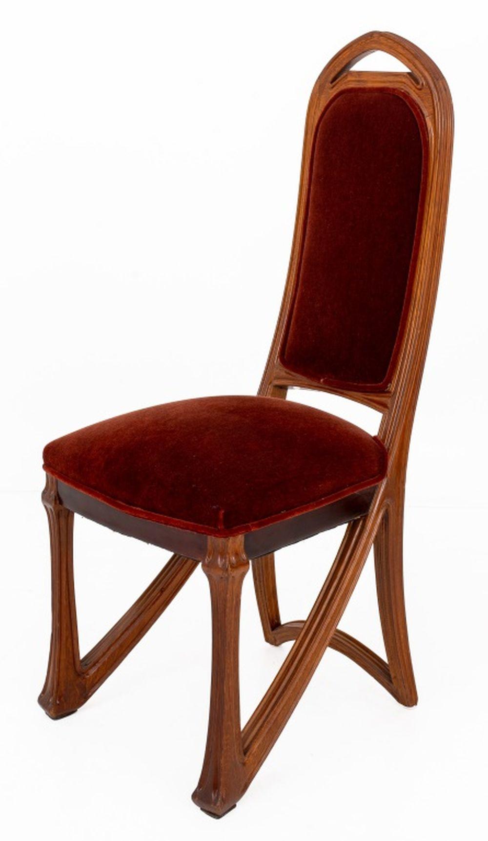 Inizio XX secolo Sedie da pranzo Louis Majorelle Art Nouveau, 10 in vendita