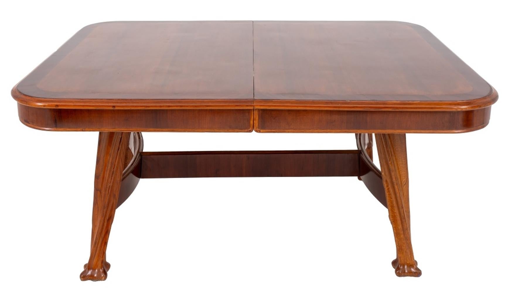 Art nouveau Table de salle à manger Art Nouveau Louis Majorelle en acajou en vente