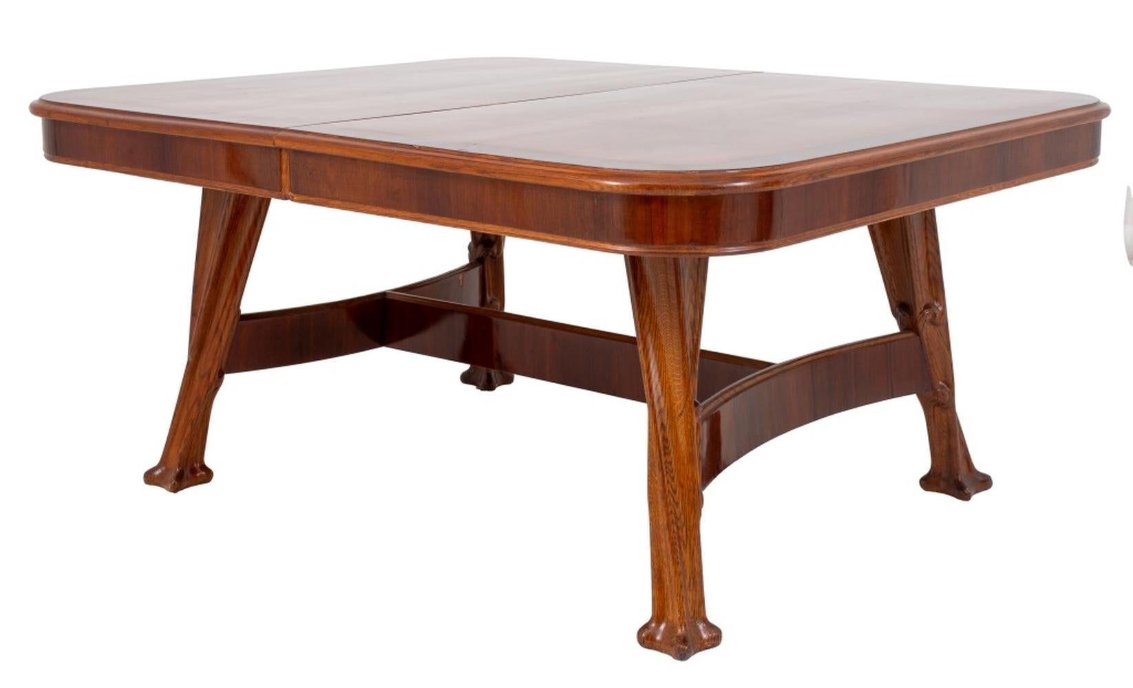 Table de salle à manger Art Nouveau Louis Majorelle en acajou Bon état - En vente à Astoria, NY