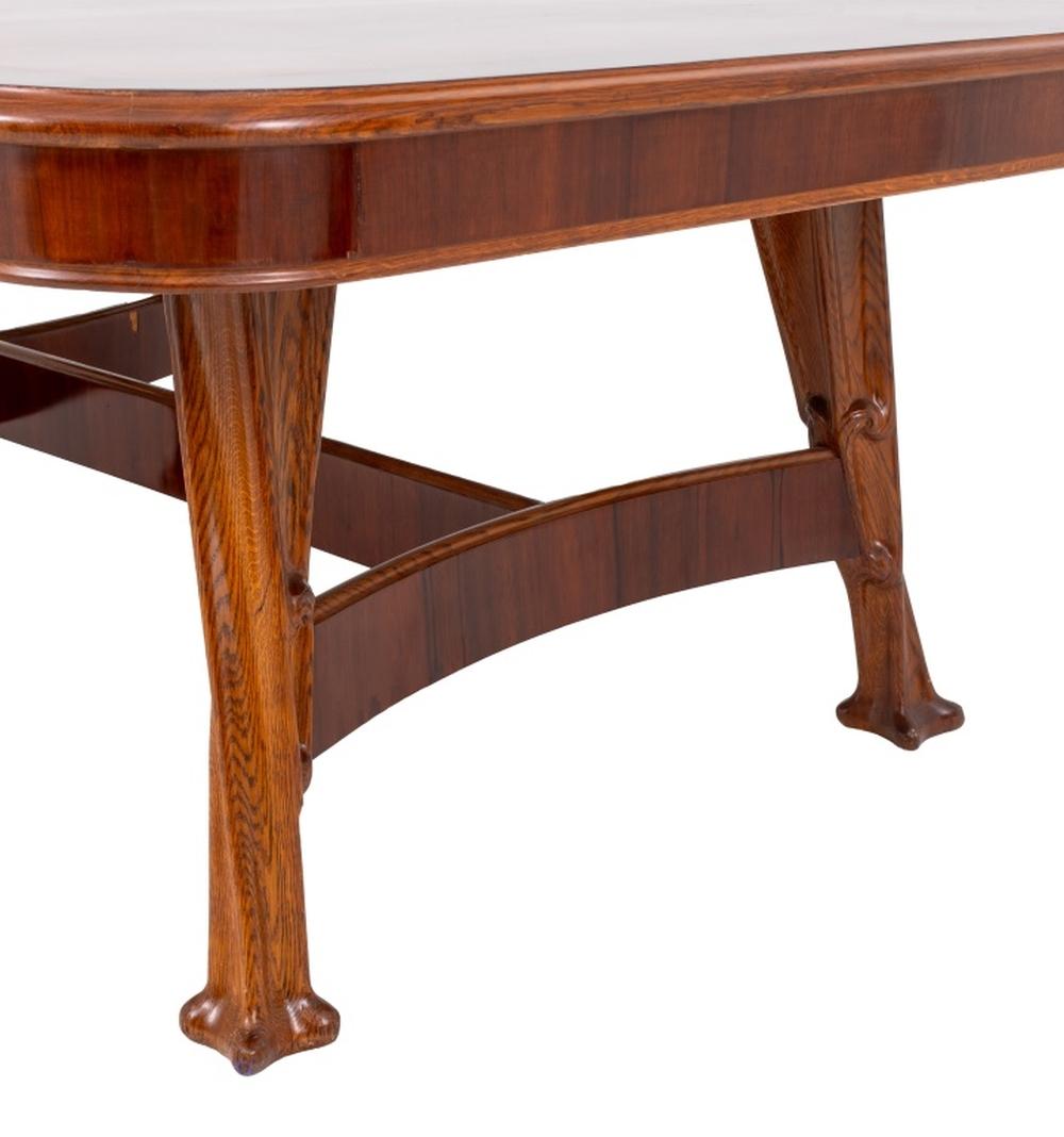 XIXe siècle Table de salle à manger Art Nouveau Louis Majorelle en acajou en vente