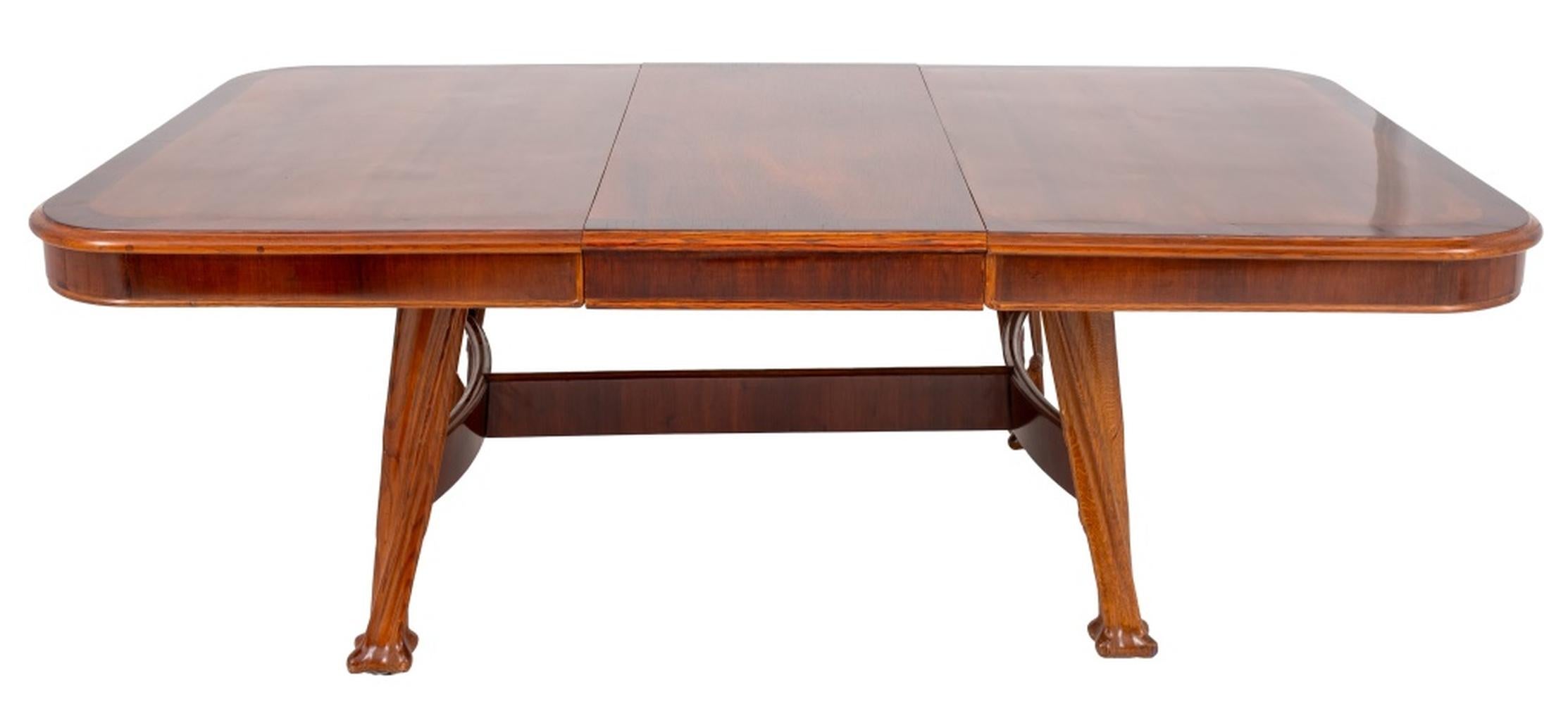 Table de salle à manger Art Nouveau Louis Majorelle en acajou en vente 1