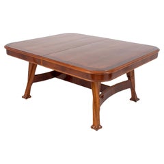 Table de salle à manger Art Nouveau Louis Majorelle en acajou