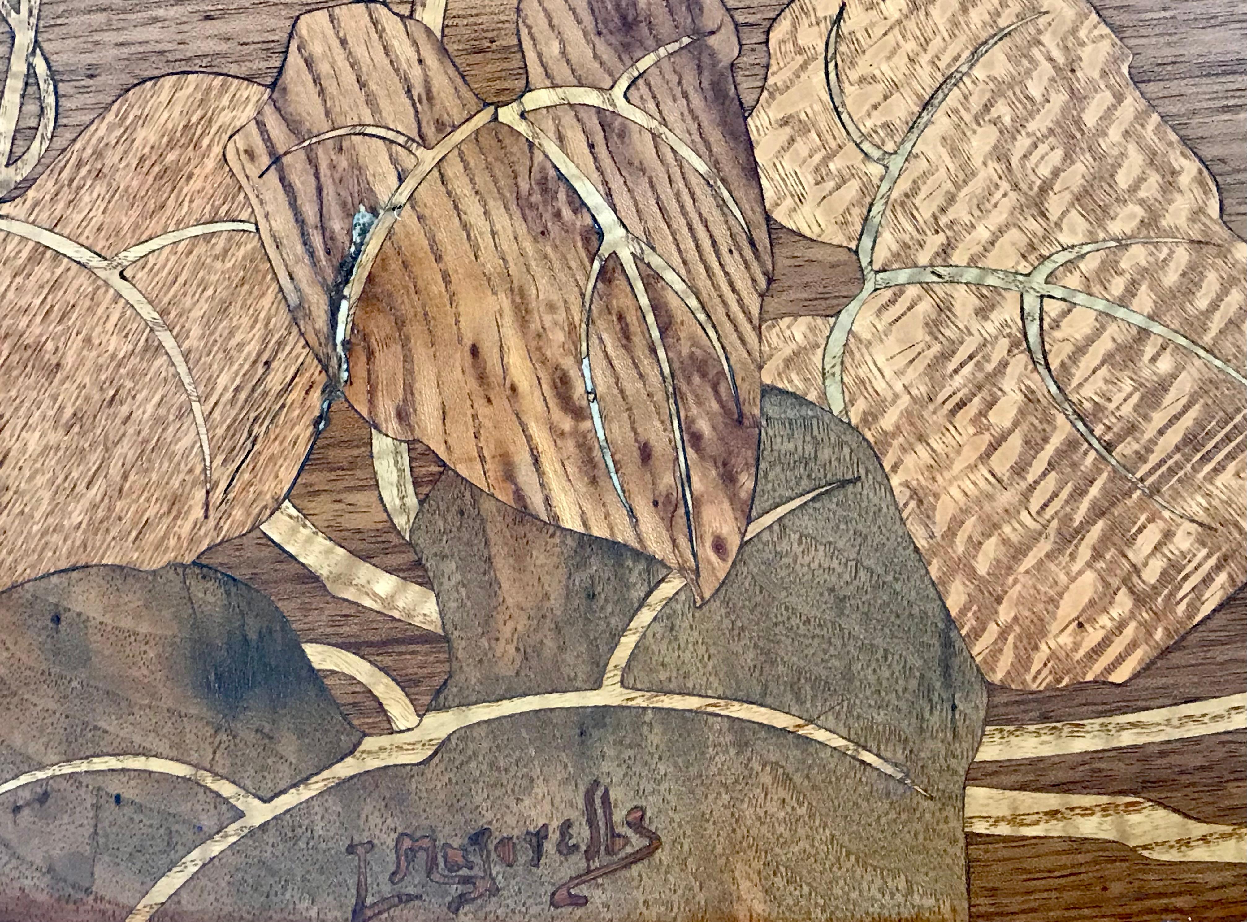 Louis Majorelle, Art nouveau-Schreibtisch mit Intarsien und geschnitzten Schnitzereien im Zustand „Gut“ im Angebot in Dallas, TX