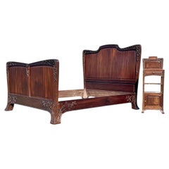 Louis MAJORELLE - Bed and Nightstand