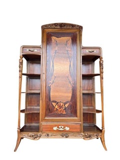 Louis Majorelle Cabinet Art Nouveau "Chèvrefeuille et Digitales'