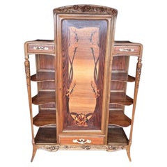Louis Majorelle Cabinet Art Nouveau "Chèvrefeuille et Digitales'