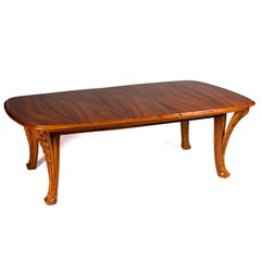 Louis Majorelle "Chicorée" Walnut and Oak Dining Suite