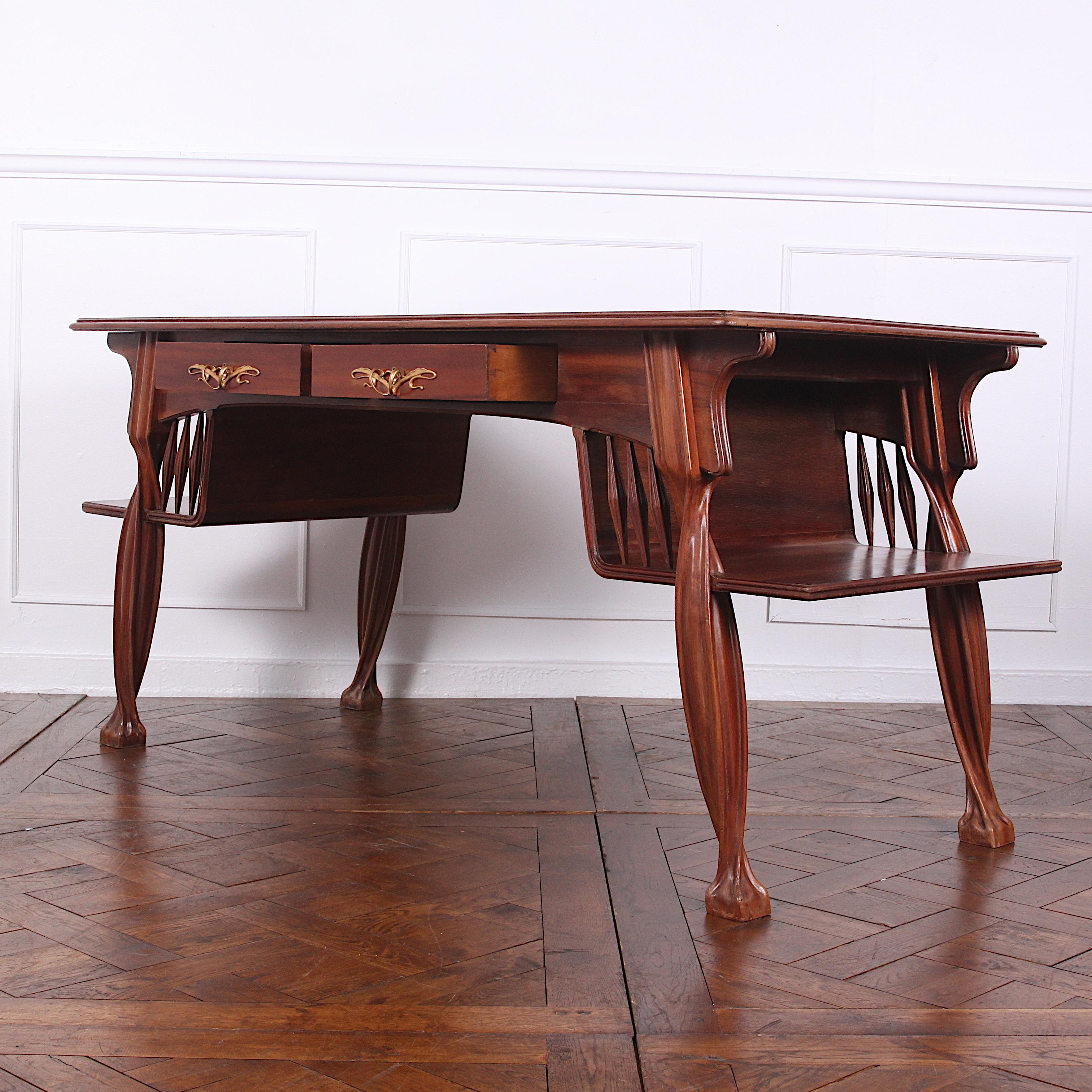 Early 20th Century ‘Louis Majorelle’ Desk C.1910 Art Nouveau Paris.