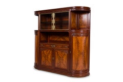 Louis Majorelle French Art Nouveau Gilt Metal Mounted Display Cabinet