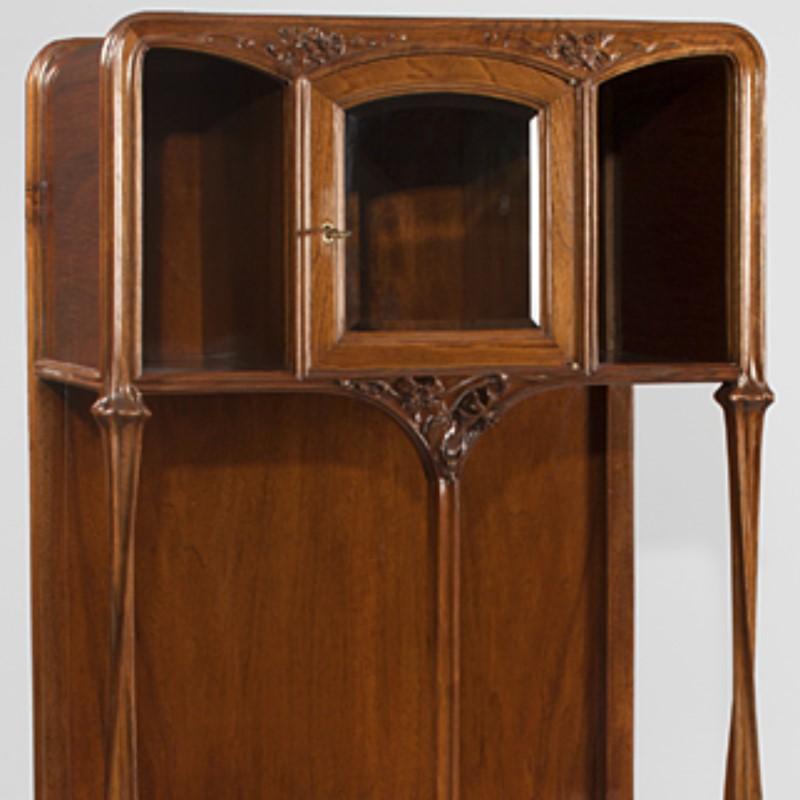 20th Century Louis Majorelle French Art Nouveau Marquetry Cabinet