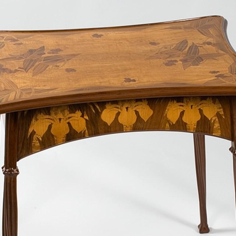 Marquetry Louis Majorelle French Art Nouveau Table For Sale
